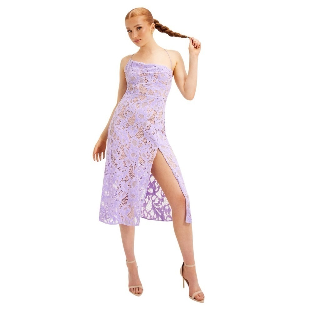 For Love & Lemons Lilac Rosemary Midi Dress Us S